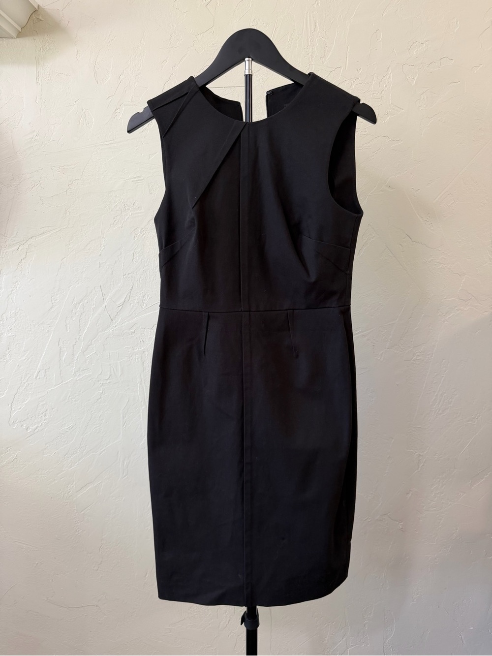 Banana Republic Black Sleeveless Midi Sheath Dress